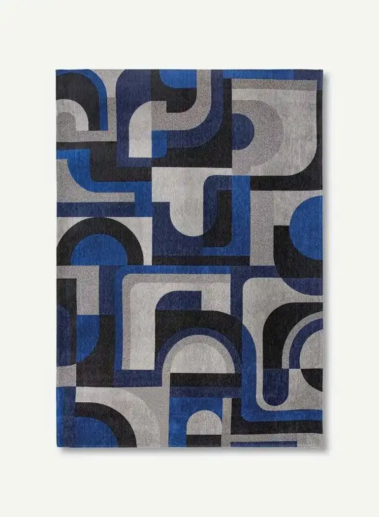 tapis bleu 9207-80x150/140x200/170x240/200x280/240x340/280x390
