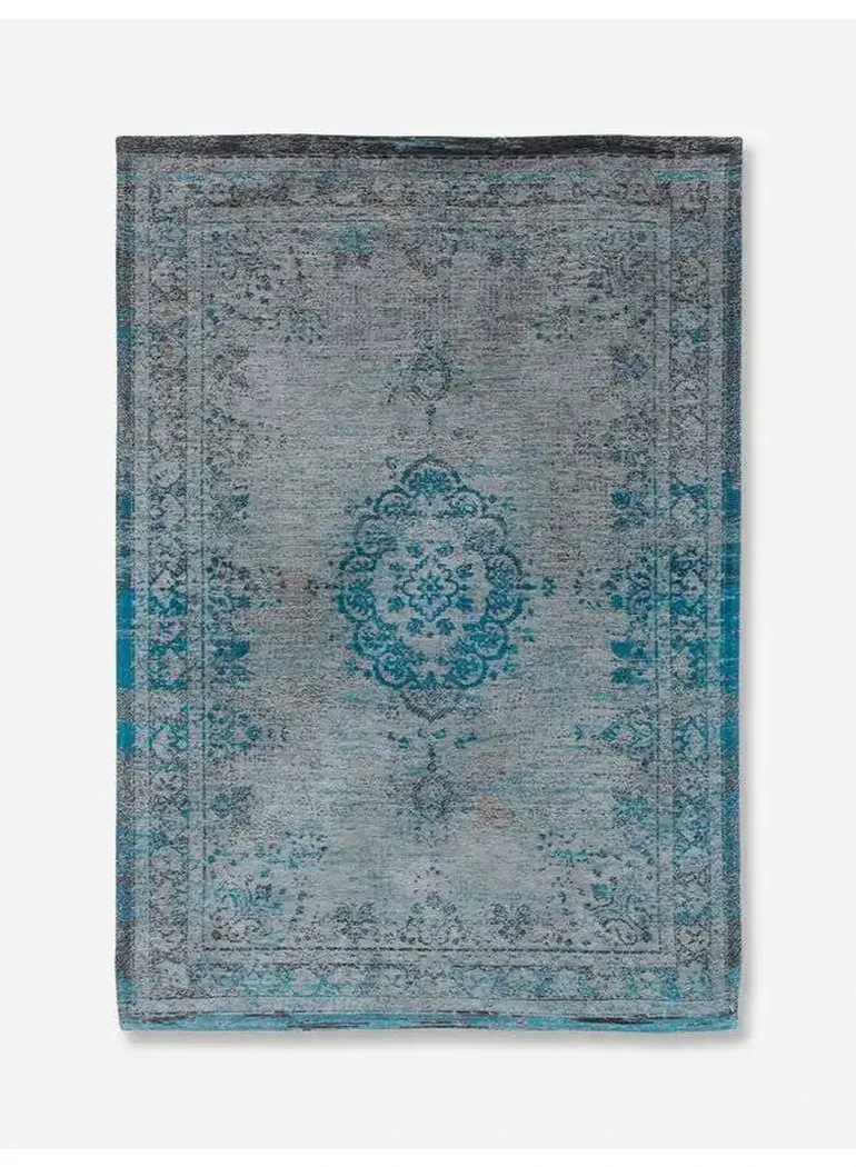 tapis médaillon gris et bleu80x150/140x200/200x280/230x330/280x360 