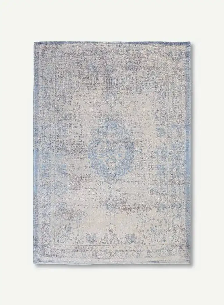 tapis médaillon gris et  jean 
