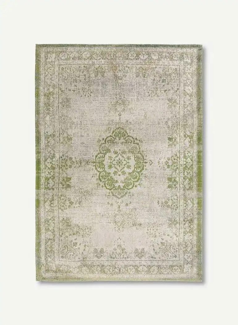 tapis medaillon beige et vert 80x150/140x200/200x280/230x330/280x360