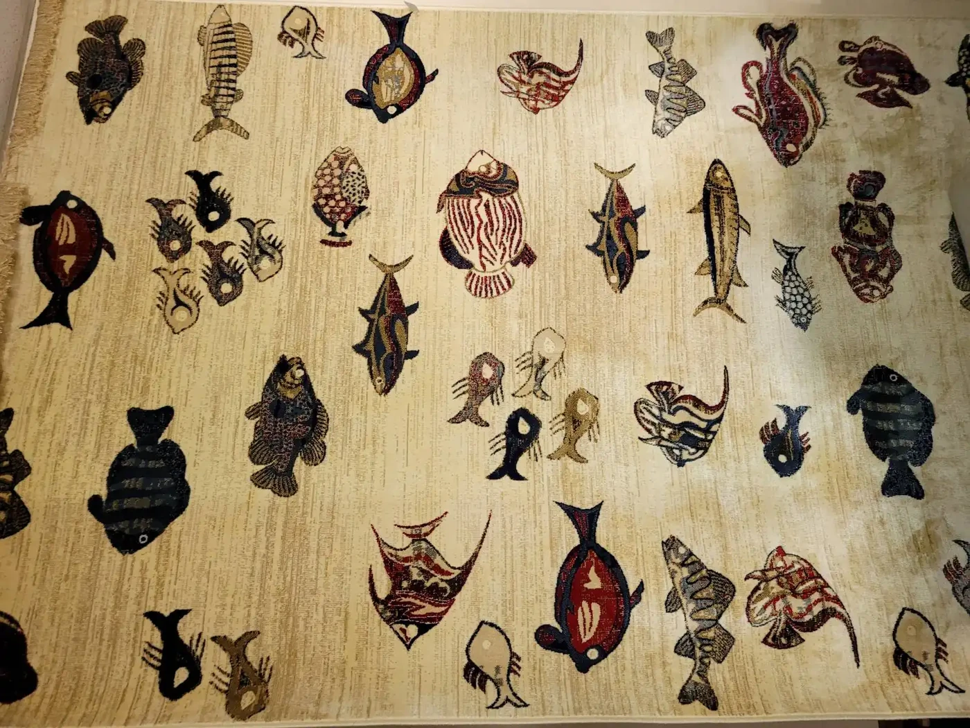 tapis à motif poisson theme bord de mer lorient